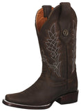 Womens Ida Brown Western Boots Leather - Square Toe