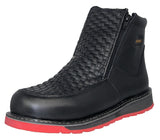 Mens 350W Black Work Boots Leather Zipper - Soft Toe