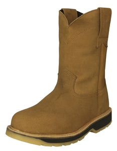 Mens 710SA Light Brown Work Boots Leather Pull On - Soft Toe