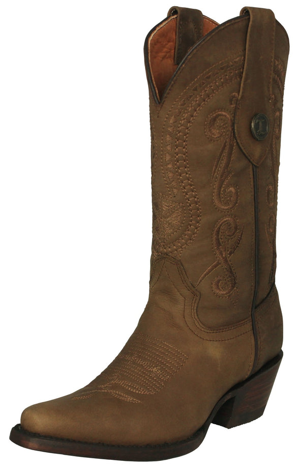 Womens Jane Light Brown Western Boots Leather - Snip Toe