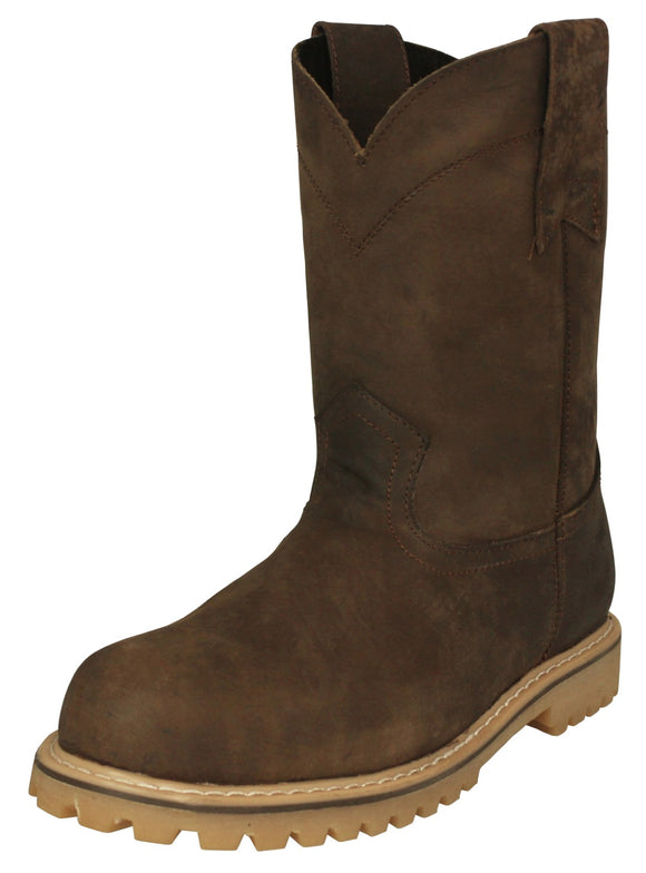 Mens 710TR2 Brown Work Boots Leather Anti Slip - Soft Toe