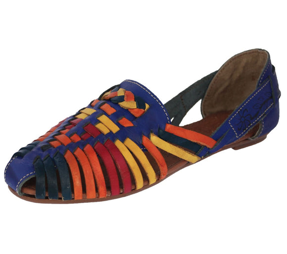 Womens Authentic Huaraches Real Leather Sandals Rainbow - #110