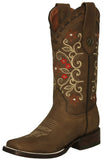 Womens Abigail Light Brown Cowboy Boots Leather - Square Toe