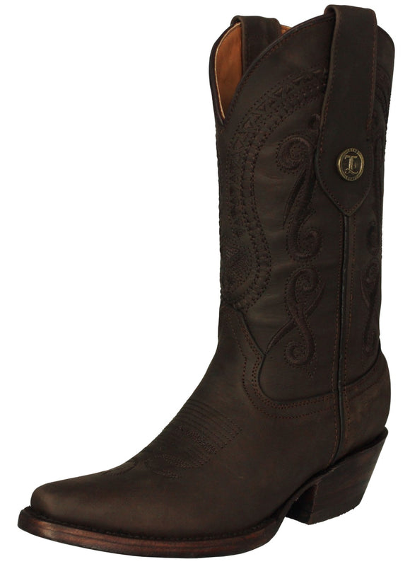Womens Jane Brown Western Boots Leather - Snip Toe