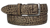 Rustic Sand #120 Western Belt Crocodile Print Leather - Removable Buckle
