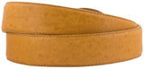 Mango Western Cowboy Belt Real Ostrich Skin Leather - Rodeo Buckle