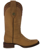 Womens Cassidy Honey Brown Western Boots Leather - Square Toe