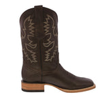 Mens Brown Western Cowboy Boots Real Leather - Square Toe