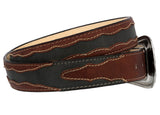 Chedron #350 Western Belt Overlay Leather - Removable Buckle