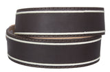 Brown #013 Western Belt Formal Leather - Removable Buckle