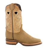Womens Jesse Sand Western Cowboy Boots Leather - Square Toe