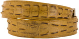 Butterscotch Western Belt Crocodile Tail Print Leather - Silver Buckle
