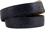 Gray Western Cowboy Belt Shark Print Leather Cinto - Rodeo Buckle