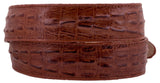 Chedron Western Belt Crocodile Tail Print Leather - Silver Buckle