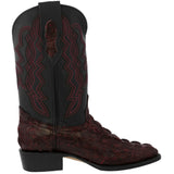 Mens Black Cherry Crocodile & Ostrich Print Leather Cowboy Boots - J Toe