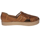 Womens #F106 Light Brown Authentic Mexican Huaraches - Closed Toe