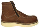 Mens 300RA Light Brown Work Boots Leather Zipper - Soft Toe