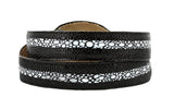 Kids Black Western Cowboy Belt Stingray Print Leather - Removable Buckle