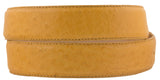 Mango Western Cowboy Belt Real Ostrich Skin Leather - Silver Buckle