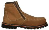 Mens 300TR Light Brown Work Boots Leather Zipper - Soft Toe