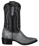 Mens #175 Gray Cowboy Boots Teju Lizard Print - J Toe