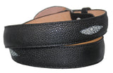 Black #200 Western Belt Stingray Print Leather - Removable Buckle