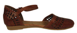 Womens Authentic Huaraches Real Leather Sandals Cognac - #1121