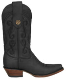 Womens Jane Black Western Boots Leather - Snip Toe