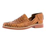 Mens #196 Light Brown Authentic Mexican Huaraches - Closed Toe