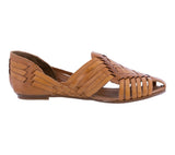 Womens #106F Light Brown Authentic Mexican Huaraches - Closed Toe