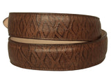 Brown #250 Western Belt Anteater Print Leather - Removable Buckle