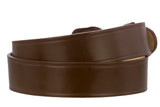 Brown Western Wear Cowboy Belt Solid Leather - Removable Buckle