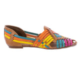 Womens #F106 Rainbow Authentic Mexican Huaraches - Closed Toe