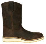 Mens 700W Brown Work Boots Leather Pull On - Soft Toe