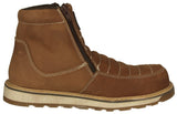 Mens 300W Light Brown Work Boots Leather Zipper - Soft Toe