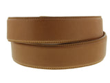Orange Western Cowboy Leather Belt Classic Dress - Silver Buckle