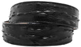Black Western Belt Iguana Print Leather - Silver Buckle