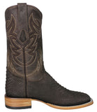 Mens #BRZ Brown Cowboy Boots Snake Print - Square Toe