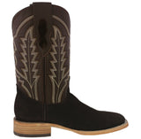 Mens #GAM Dark Brown Western Boots Suede Leather - Square Toe