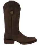 Womens Cassidy Brown Western Boots Leather - Square Toe