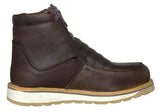 Mens 300W Brown Work Boots Leather Zipper - Soft Toe