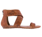 Womens Light Brown Authentic Mexican Huarache Sandals Open Toe - #F203