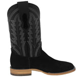 Mens #GAM Black Western Boots Suede Leather - Square Toe