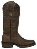 Womens Cassidy Brown Western Boots Leather Rubber Sole - Square Toe