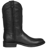 Mens Dean Black Western Boots Leather Zipper - Roper Toe