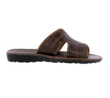 Mens Authentic Huaraches Real Leather Sandals Slides Brown - #133