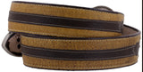 Honey Brown Western Cowboy Belt Solid Overlay Leather - Silver Buckle