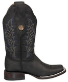 Womens Ida Black Western Boots Leather - Square Toe