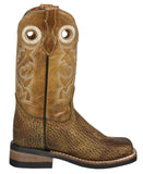 Kids #184 Light Brown Western Boots Leather - Square Toe