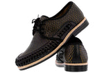 Mens #199 Black Authentic Mexican Huaraches - Closed Toe